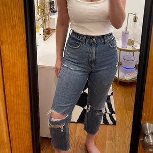 Abercrombie curve love ultra high rise. Ankle straight jeans